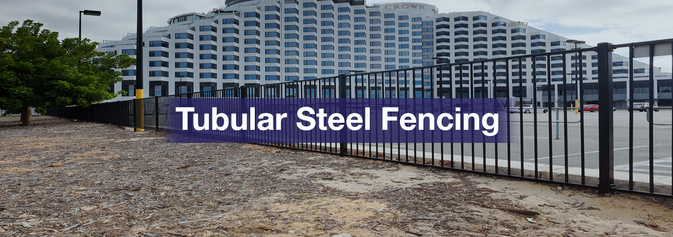 Tubular Steel Fencing, Playground Flat-top Tubular Fencing